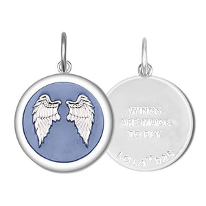 Angel Wings Fly Silver Lavender Sm