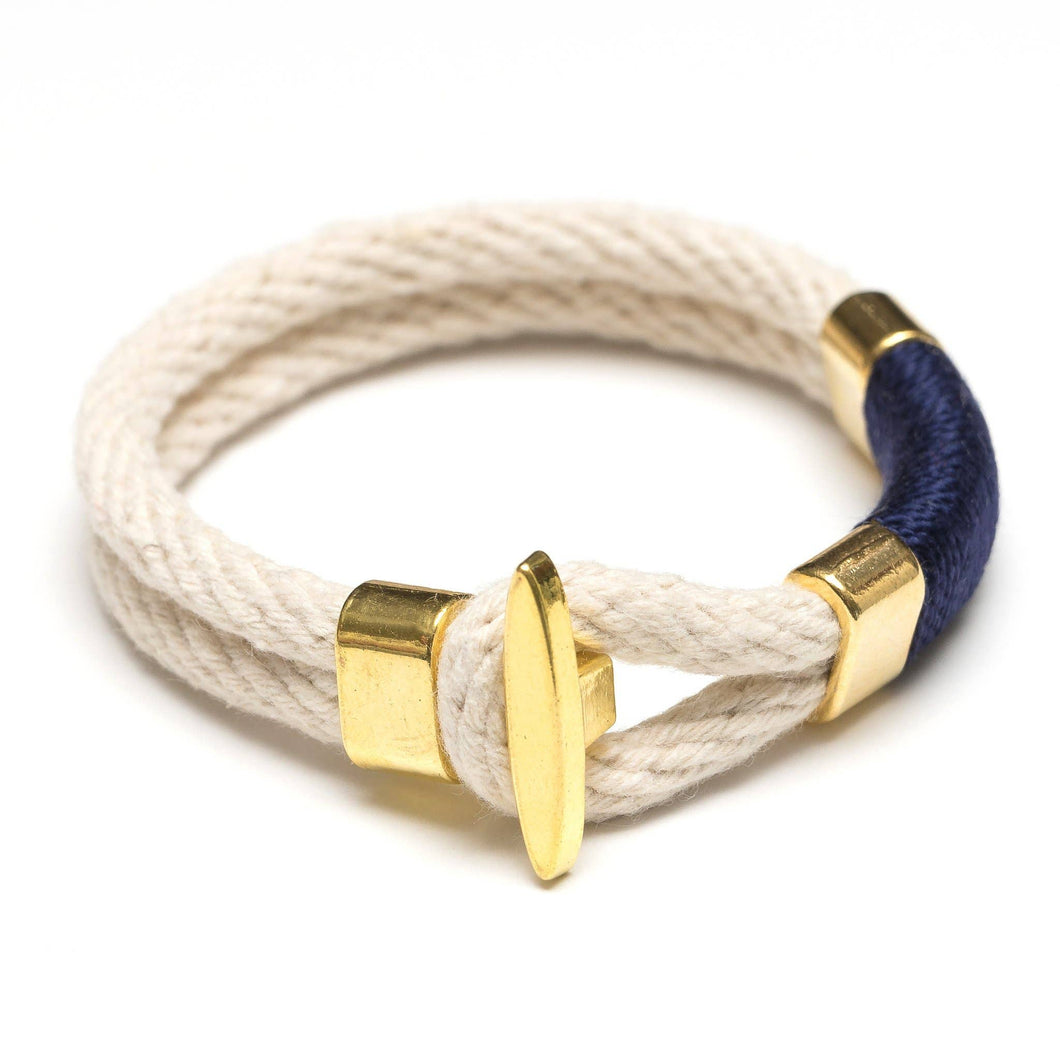 Cambridge Bracelet - Ivory/Navy/Gold MD
