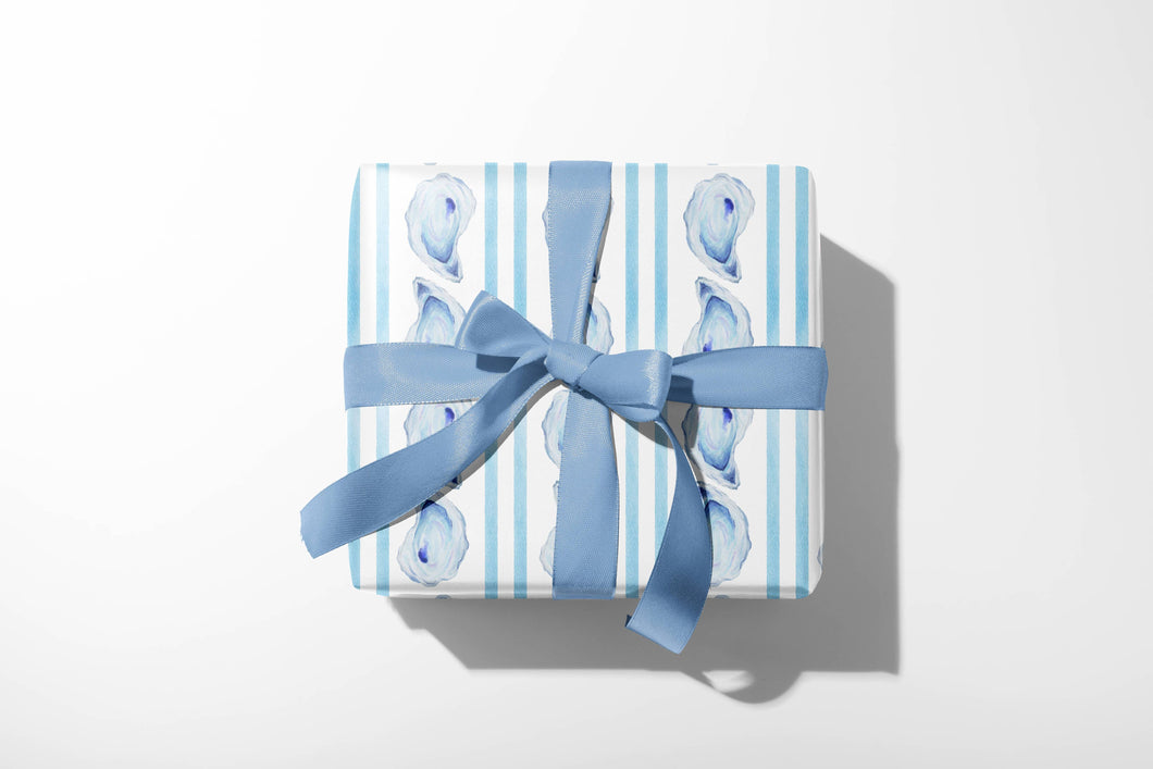 Oyster Watercolor Gift Wrap - 3 or 5 sheets
