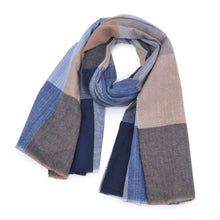 Load image into Gallery viewer, Multi Square Pattern Frayed Edge Scarf: Multi
