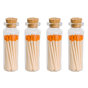 Orange Matches in Small Corked Vial