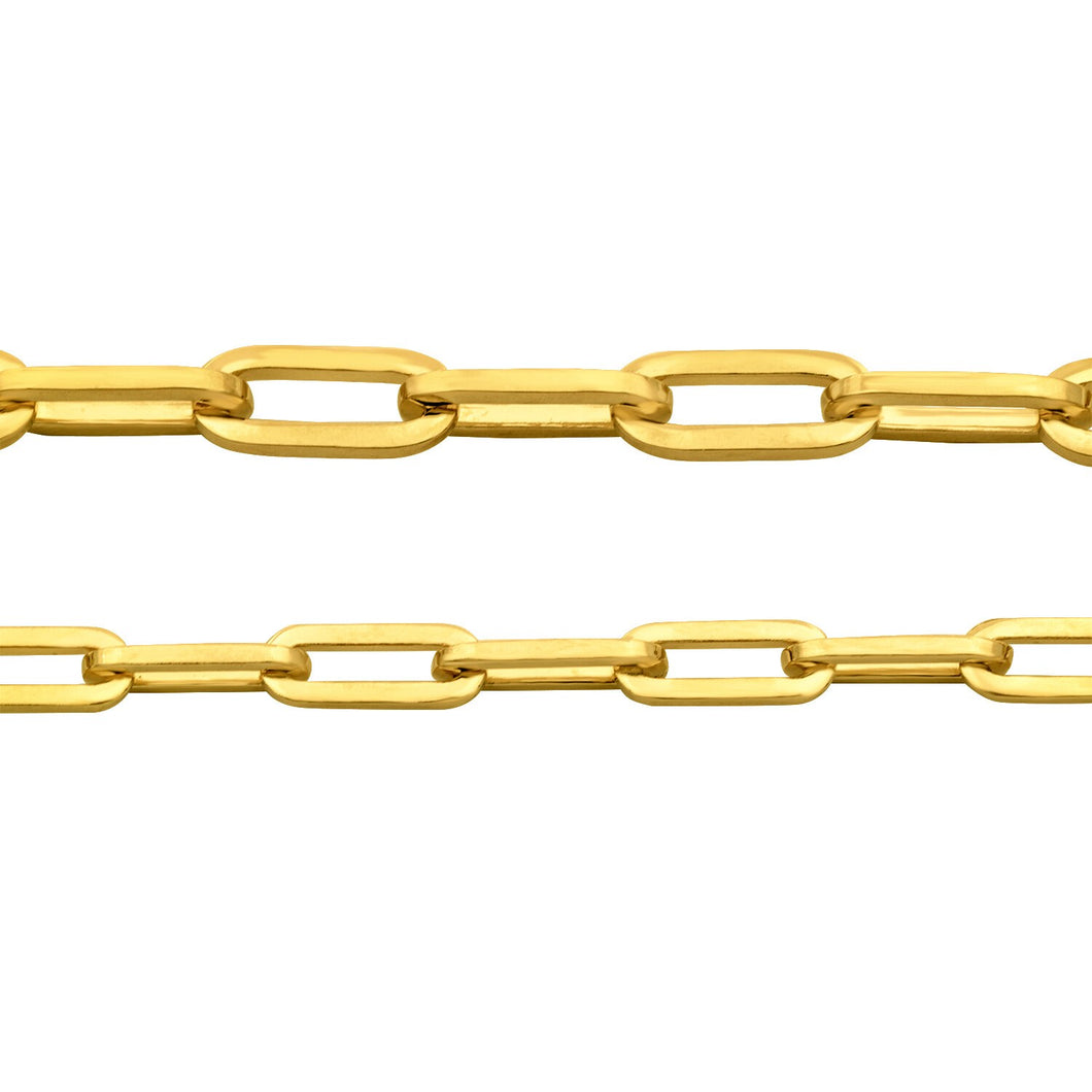 Oval Large Gold Double Wrap Bracelet 7.1mm 7.5