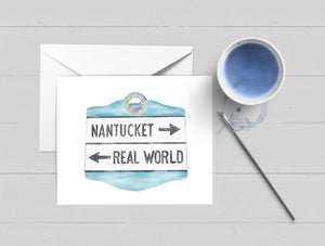 Nantucket/Real World Street Sign Single Sleeved Card