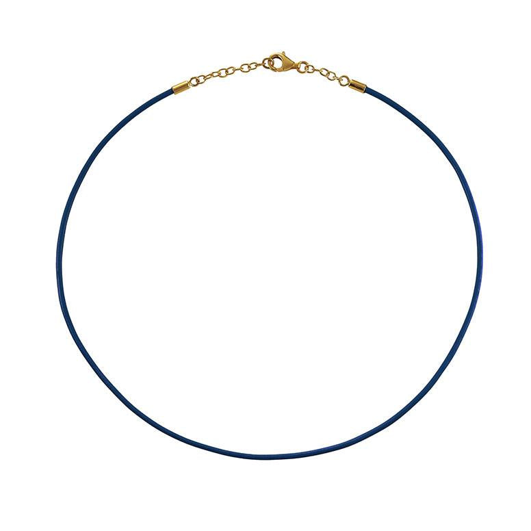 Navy Leather Cord